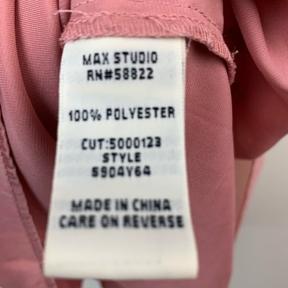 Max Studio blush floral vintage style chiffon sleeveless dress elastic waist EUC - Picture 9 of 10